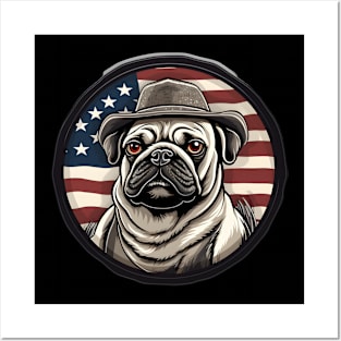 Patriotic Pug Posters and Art